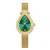 Yalalusi Teardrop Diamond Women's Gold Mesh Quartz Watch - Light Luxury, Waterproof, with Calendar