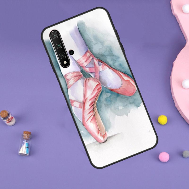 Ballet Ballerina Shoes Pointes For Huawei Nova 5T 9 10 SE 7i 8i 11i 12i Y60 Y61 Y70 Y72 Y73 Y90 Y91 P20 P40 P30 Lite Case