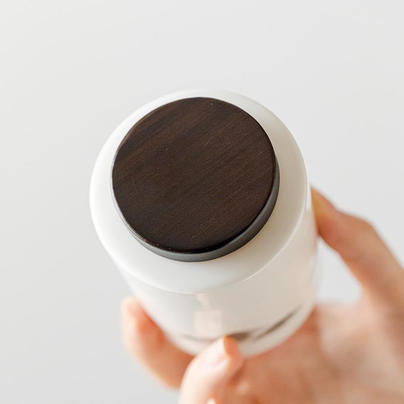 Moisture-Proof Jade White Porcelain Tea Caddy - High-Grade Sealed Ceramic Storage Jar with Custom Logo