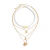 Natural Beach Jewelry Handmade Shell Necklace for Women Adjustable Soft Pottery Bead Multi-layer Neck Chain Accessories