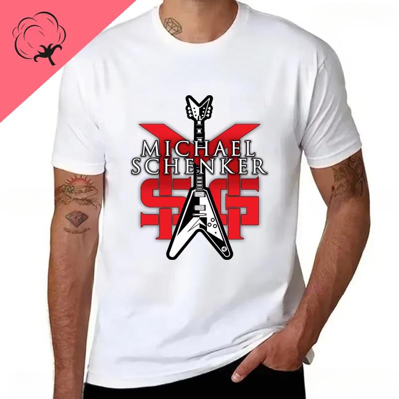 Casual Classic Harajuku Michael Schenker Msg Band Logo Graphic T Shirts 100%Cotton Unisex Shirt Loose Short Sleeve O-neck S-6XL