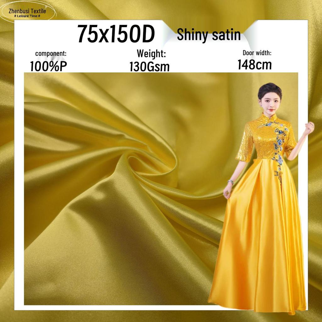 Shiny Satin Imitation Silk Fabric for Hanfu, Tang Suit, Qipao, and Gift Box Lining