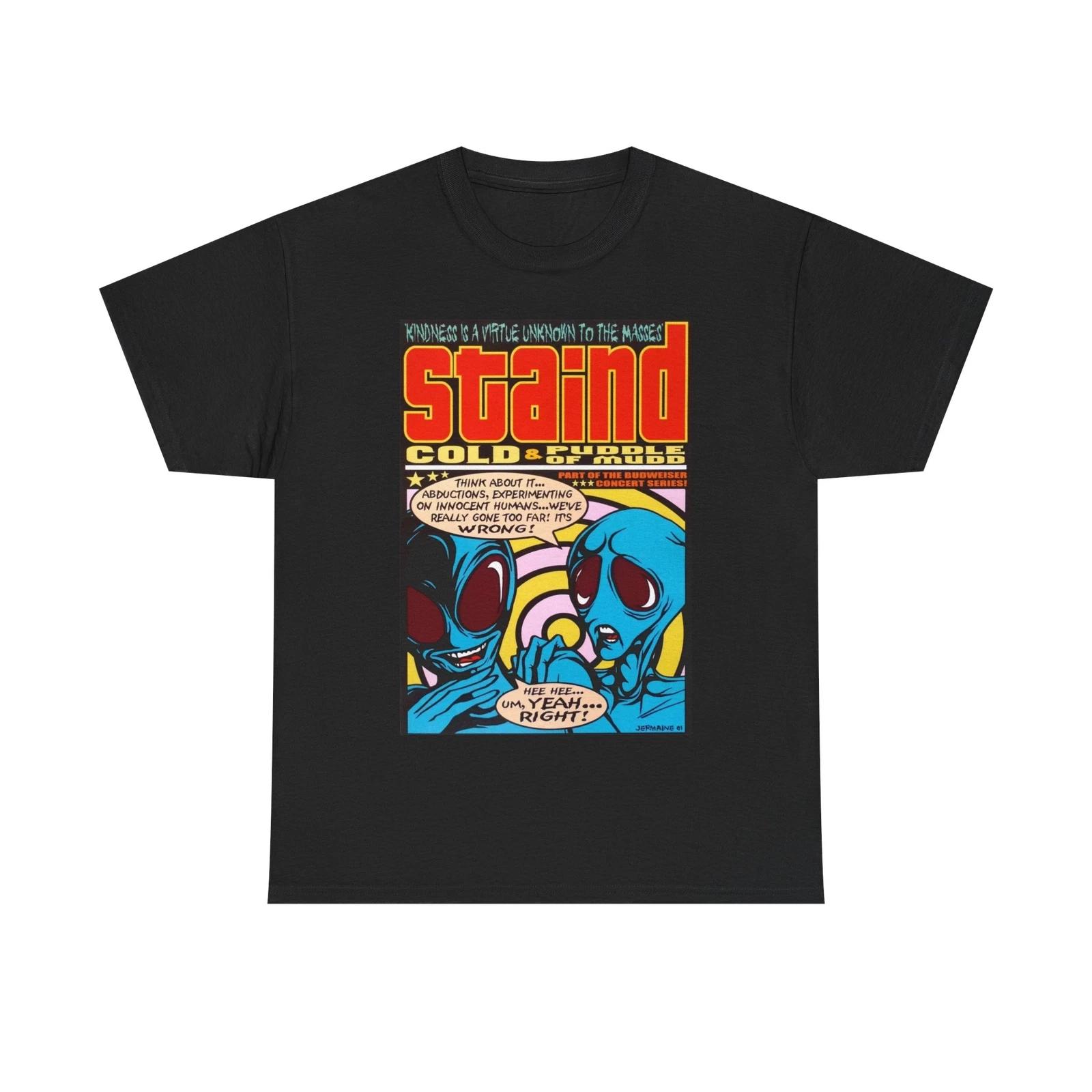 Men s and Women s T-shirts Staind Cold Puddle Of Mudd XXL