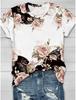 Summer Beautiful Flower 3D Print T-shirts Women Streetwear Casual Fashion Y2k Short Sleeve T Shirt O-neck Tees Tops Clothing