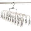 Windproof Stainless Steel Multi-Clip Sock & Underwear Drying Rack