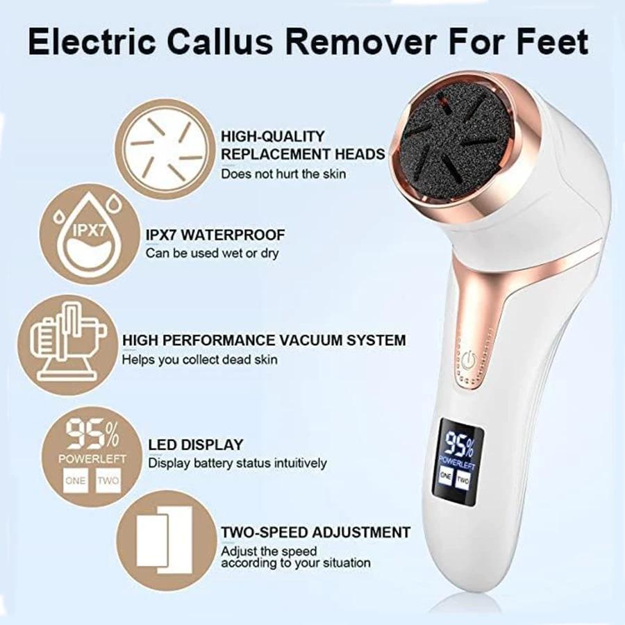 Electric Pedicure Tools Foot Care File Leg Heels Remove Hard Cracked Dead Skin Callus Remover Feet Foot Files Clean Care Machine