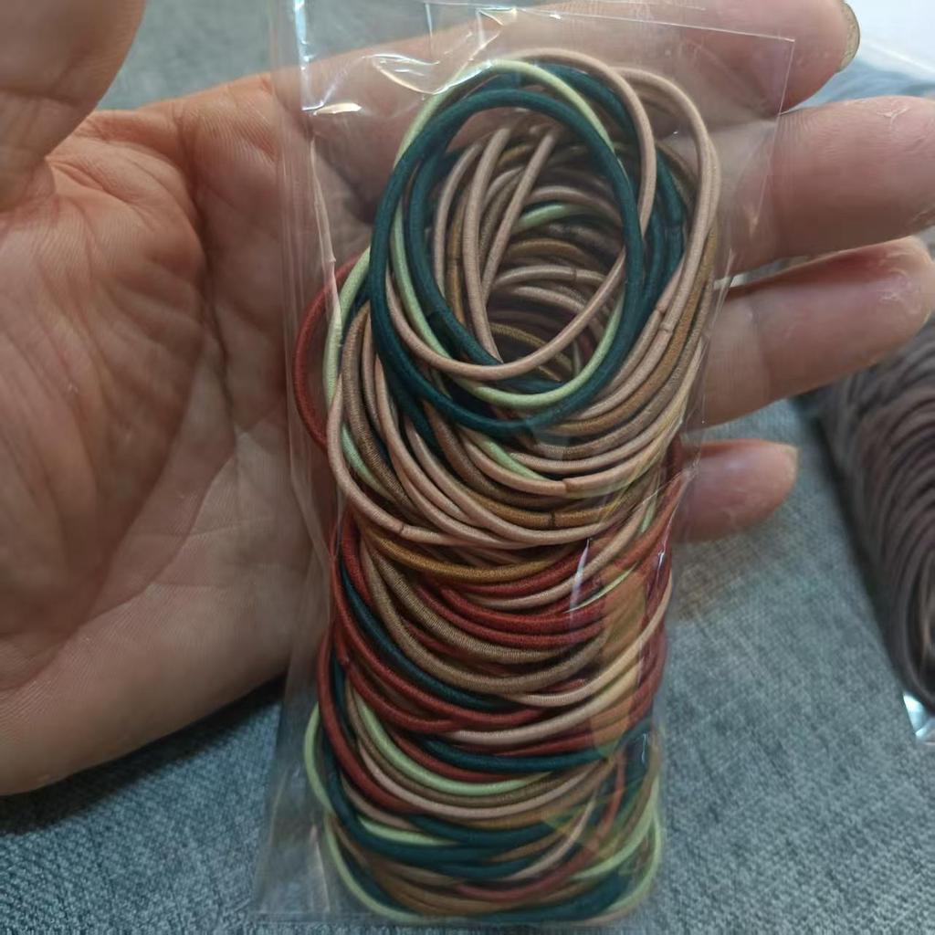 Simple Small Circle, Thin Hair Rope, Hair Tie, High Elastic Rubber Band, Basic Hair Band, Headrope, Headgear, New Year'S Hair Accessories.