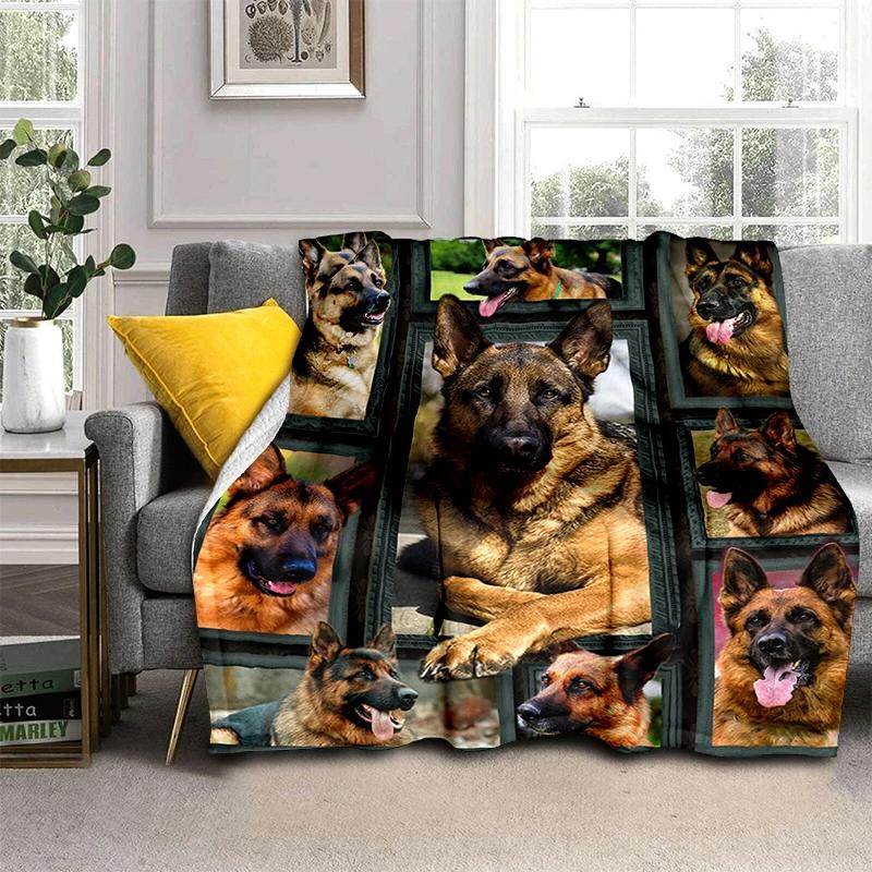 Animal Blanket Elephant Wolf Cow Highland Cattle Dog Flannel Blanket Super Soft Fleece Throw Blanket for Bedroom Couch Sofa Gift