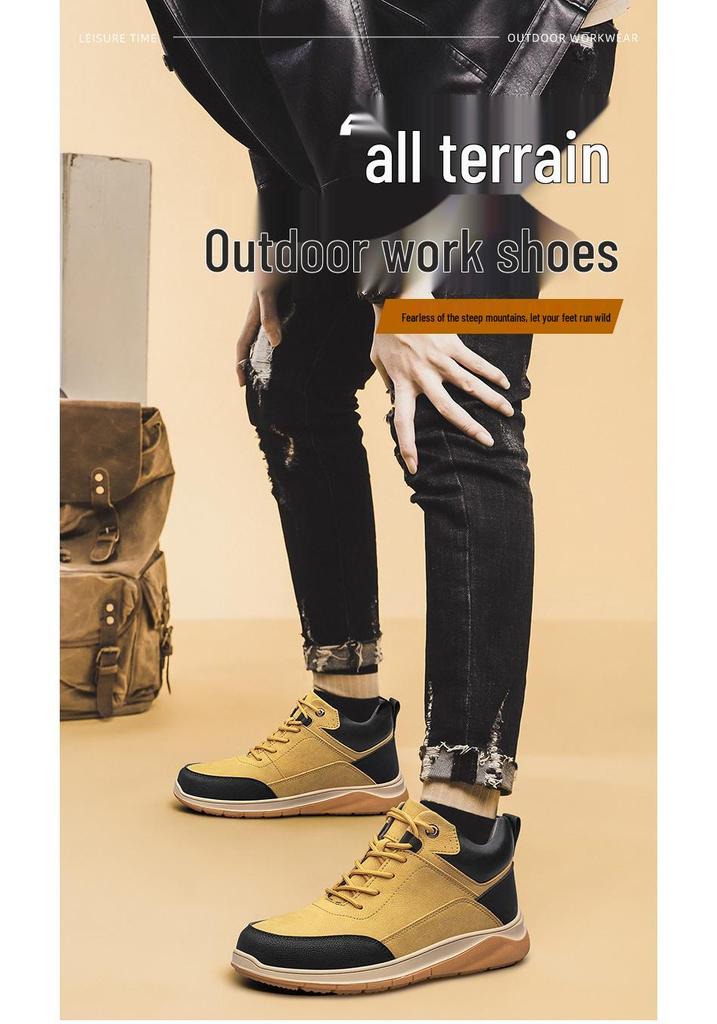 Men's Height-Boosting Casual Shoes, Breathable & Soft 6CM/8CM Sole, Wear-Resistant, Versatile Fashion Sneakers