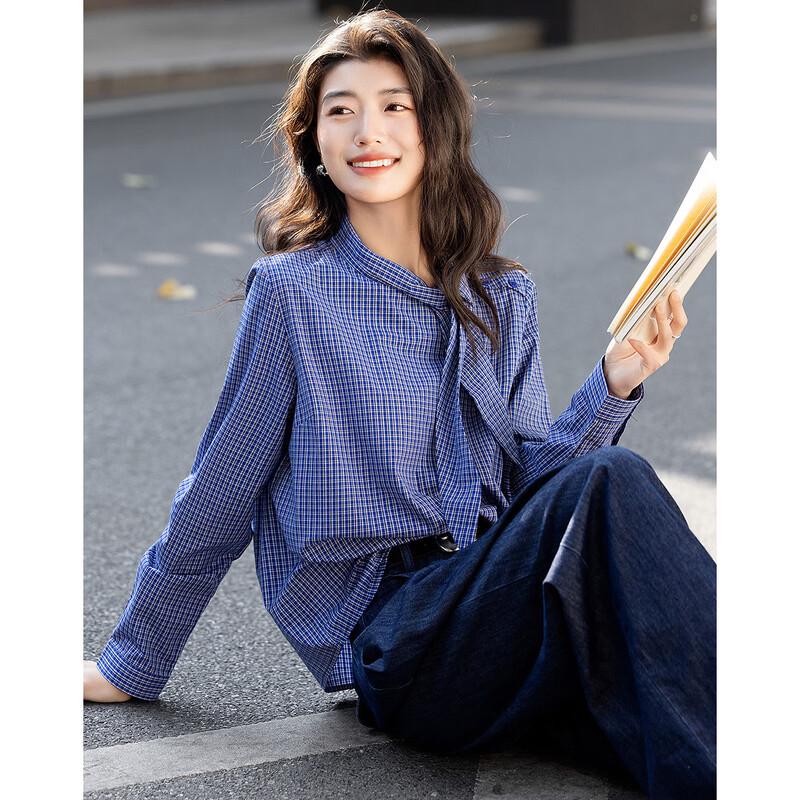 Женская ретро-рубашка в клетку из хлопка Demana XL