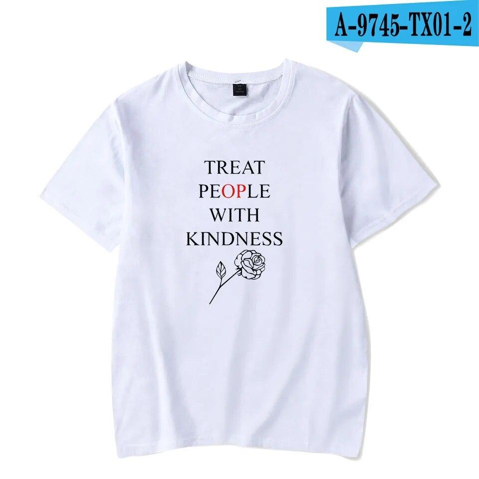 YSM Cotton Tshirt Harry Styles Treat People with Kindness Summer T-shirts Men Short Sleeve Letter Printed Tshirts