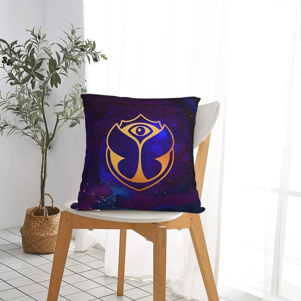 Tomorrowlandd Pillow Case Electronic Music Festival Cushion Covers Polyester Decor Throw Pillow Case Cover For Car 45*45Cm
