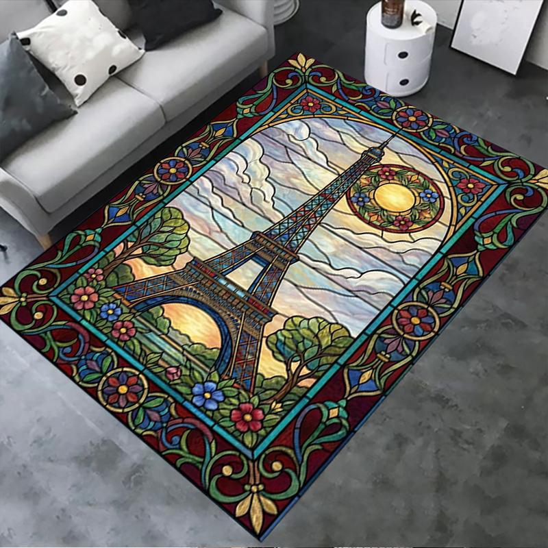 2025 New Paris Eiffel Tower Carpet Rug for Living Room Bedroom Home Sofa Decoration,Kids play Non-slip Floor Mat87