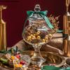 Glass Candy Jar with Cover Transparent Christmas Tree Shape Decorative Jar Decorative Bottle Display Bottle Food Storage Tank