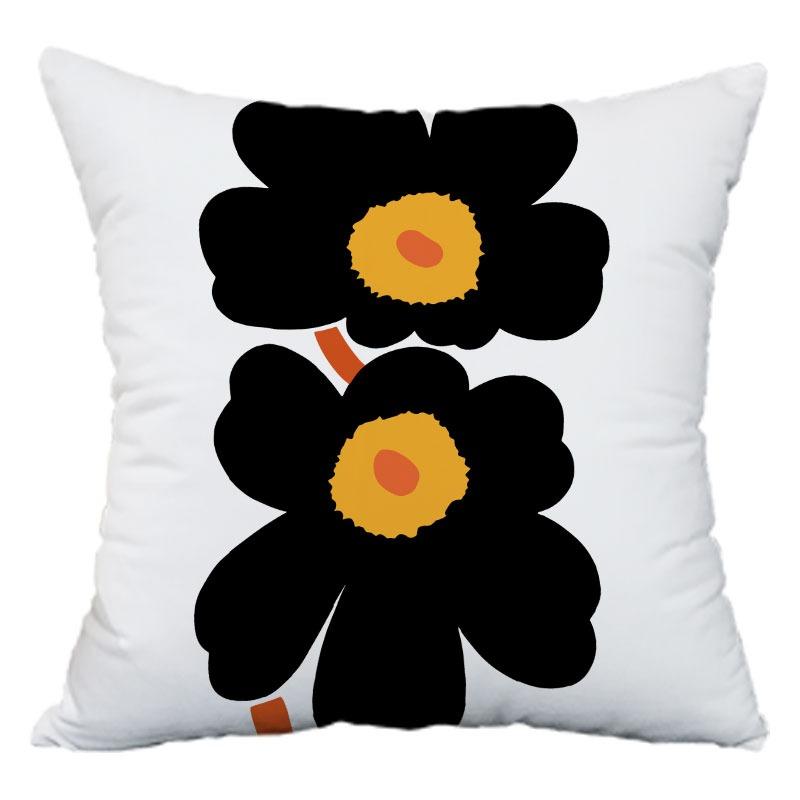 Simple Flower Pattern Pillowcase Dormitory Decoration Office Living Room Sofa Home Pillowcase