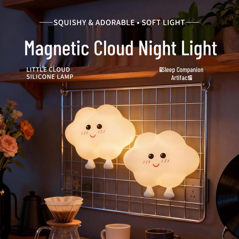 Creative Moon and Stars Silicone Bedside Lamp with USB Charging