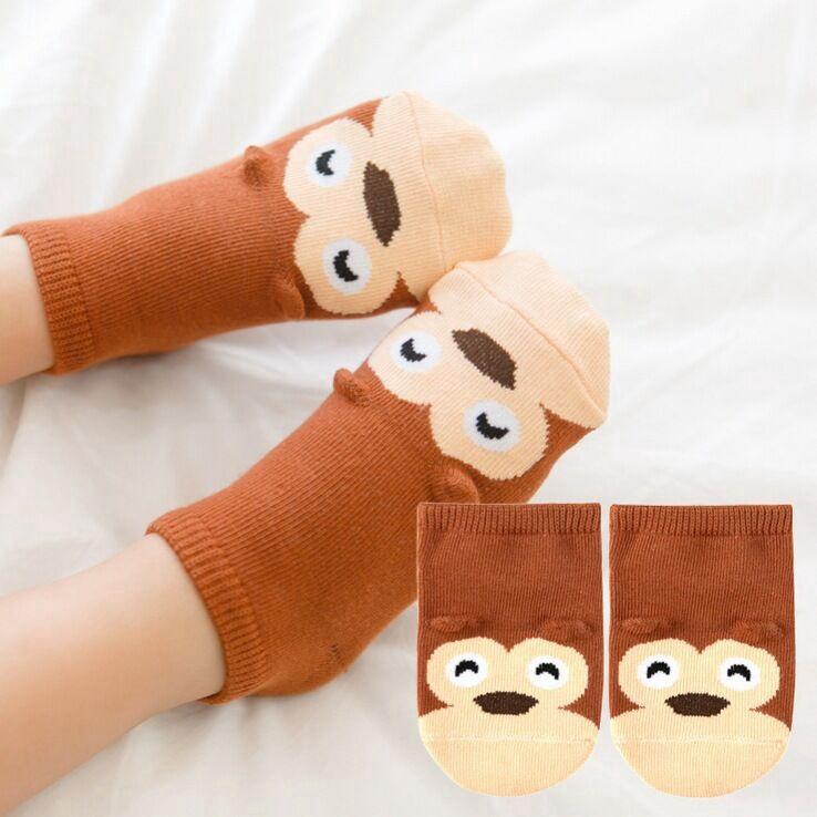 Kids Cartoon Animal Cotton Invisible Socks Non-Slip Baby Toddler Floor Socks