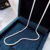 S925 Sterling Silver Sparkling Water Wave Clavicle Chain Light Luxury Shimmer