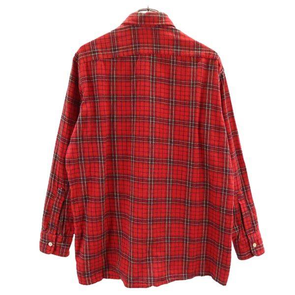 Vintage 60s Check Long Sleeve Shirt L Red Series Men's Used