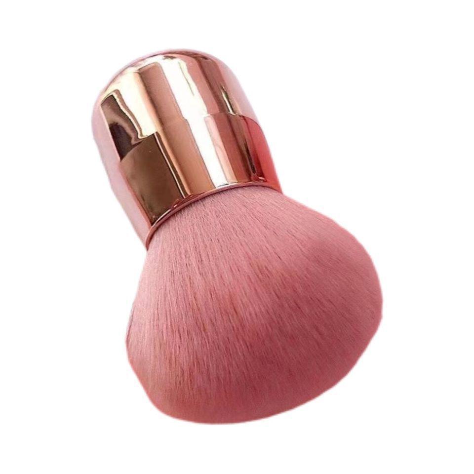 Pennello da Trucco a Testa di Fungo Rosa: Pennello per Blush a Setole Morbide, Pulizia, Strumento di Bellezza per Polvere da Nail Art.