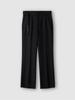 Pokeopeiseu Belted Straight Flare Trousers Black