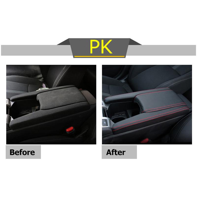For Honda Civic 10th Gen 2016 2017 2018    Civic X FC Car Center Console Armrest Box Leather Cover Trim Accessories
