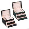 3 Layer Jewelry Box Multifunctional Portable Removeable Compartments Velvet Organiser Case Holder