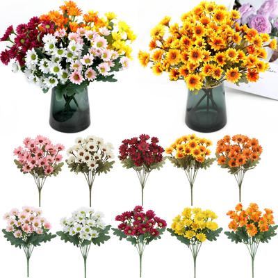 Artificial Chrysanthemum Bouquet - 5 Colors, 7 or 21 Heads, Perfect for Mother's Day Gifts & Autumn Garden Decor