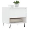  Coffee Table, White Gloss, 50x46x50 Cm