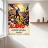 Vintage 'The Alamo' Movie Poster Metal Tin Sign, John Wayne Laurence Harvey Richard Widmark Richard Boone Cast, Battle Scene Wal