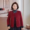 French Style Woolen Maternity Coat & Short Red Chinese Dress for Autumn/Winter Weddings and Banquets