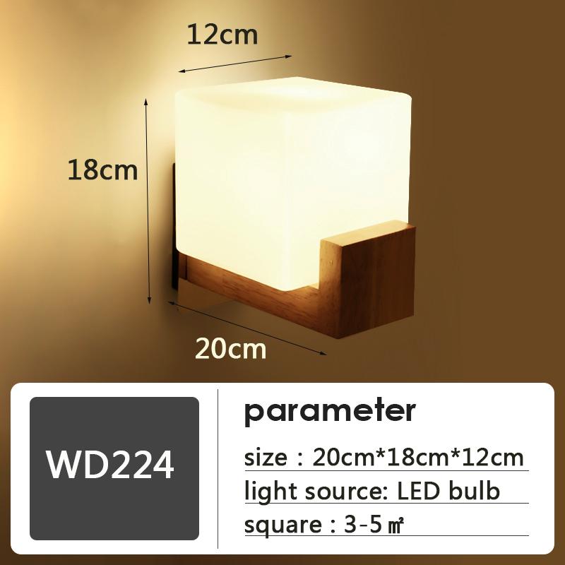Simple Modern Sconce Wall Light Nordic Living Bedroom Foyer Reading Wood Lighting Bedside Aisle Home Indoor Background Wall Lamp