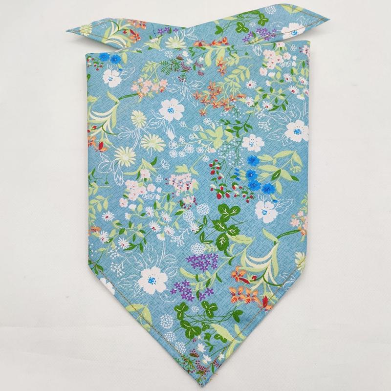 Pet Bandanas Cotton Spring Summer Fruit Green Leaf Butterfly Dog Cat Triangle Scarf