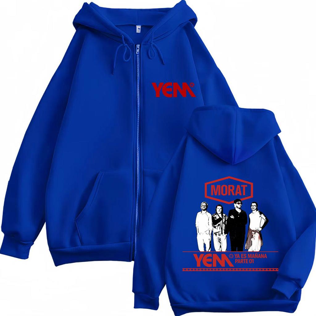 Morat Yem Ya Es Manana Tour Zipper Hoodies Men Women Casual Comfort Fleece Jacket Sweatshirt Coats Vintage Fashion Zip Up Hoodie