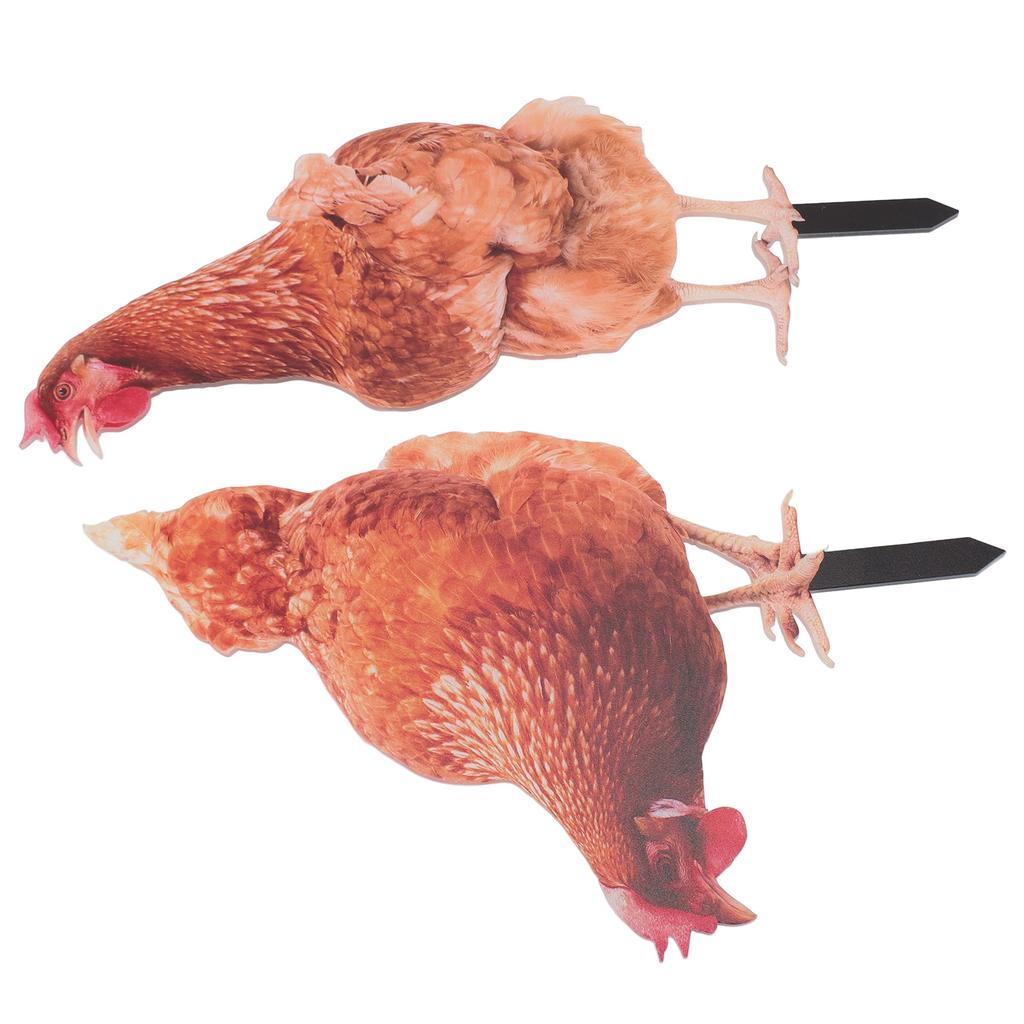 Garden Chicken Stake Colorful Weather Resistant Acrylic Decorative Animal Figure Stake for Outdoor