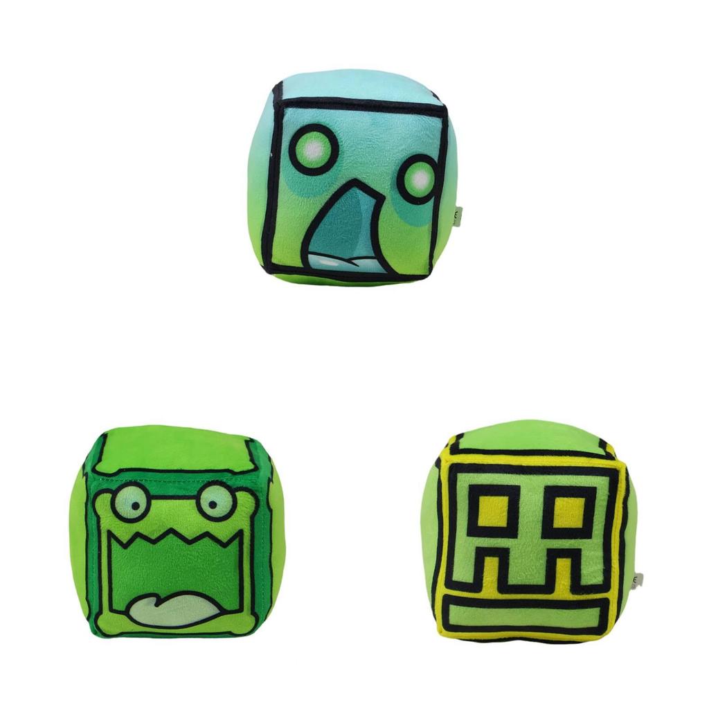 Adorable Geometry Dash Plush Toy With Unique Characters And Soft Pp Cotton Filling For Kids