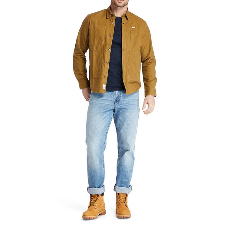 Timberland Outdoor Work Casual Shirt Jacket Men shirts Light-Brown A251J-834