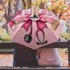 Nurse-Themed Automatic Umbrella with One-Button Opening/Closing - Floral Design, 8-Rib Durable Frame, Compact & Portable for T