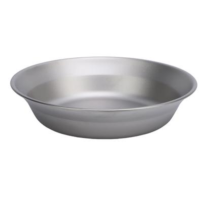 500ml Pure Ti Camping Plate Lightweight Ti Dish Cookware Outdoor Backpacking Plate for Camping Hiking Kitchen