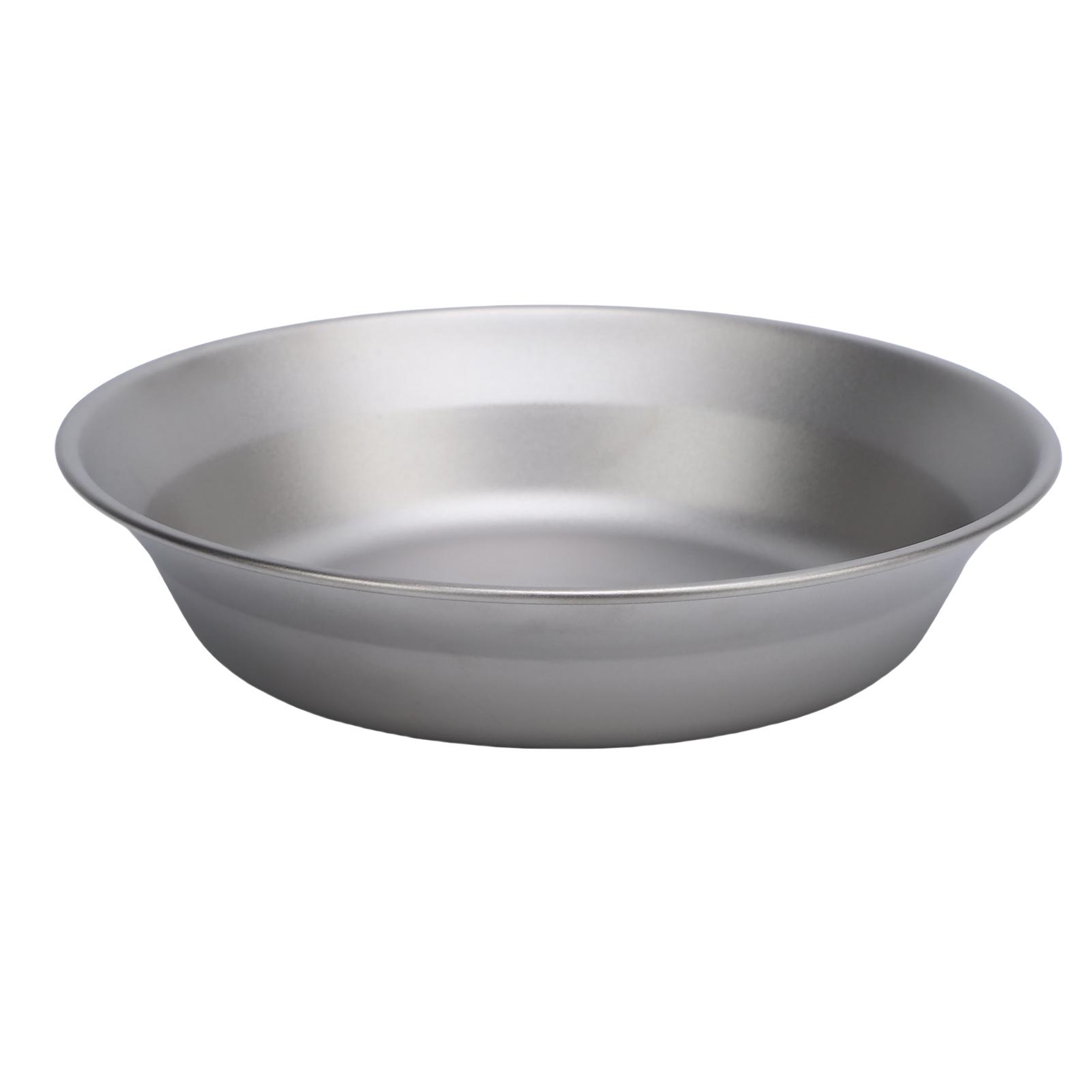 

500ml Pure Ti Camping Plate Lightweight Ti Dish Cookware Outdoor Backpacking Plate for Camping Hiking Kitchen