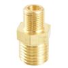 M8 M10 M12 M14 M16 M18 M20 Metrisch x 1/8" 1/4" 3/8" 1/2" 3/4" BSP Außengewinde Messing Sechskantnippel Rohrfitting Verbinder Kupplung