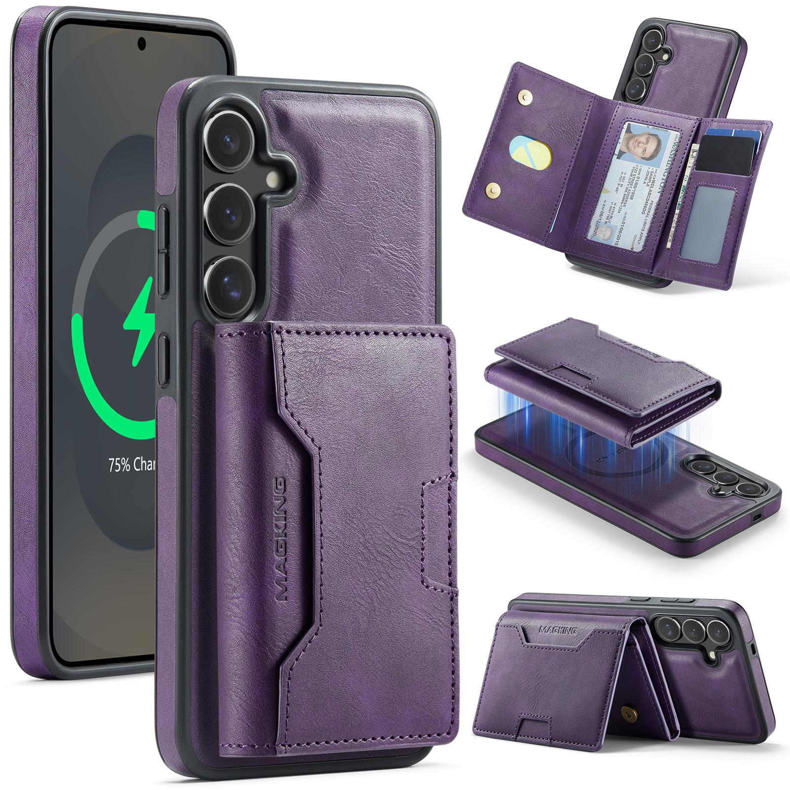 

MAGKING Серія K4 Для Samsung Galaxy S25 Магнітний Чохол Знімний Гаманець PU TPU PC Чохол для Телефона