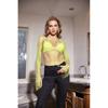 European and American Personalized Best Selling Women's Clothes Grid Rhinestone Fishnet Long Sleeves Sexy Silm Rhinestone Tops Party Sexy Long Sleeves