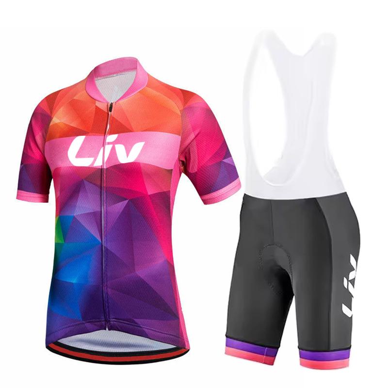 2026  Breathable Cycling Suit Set  Women's Cycling Bib Sponge Pad Cycling Sportswear Short Sleeved Cycling Jersey Outdoor Quick Drying Cycling Set
