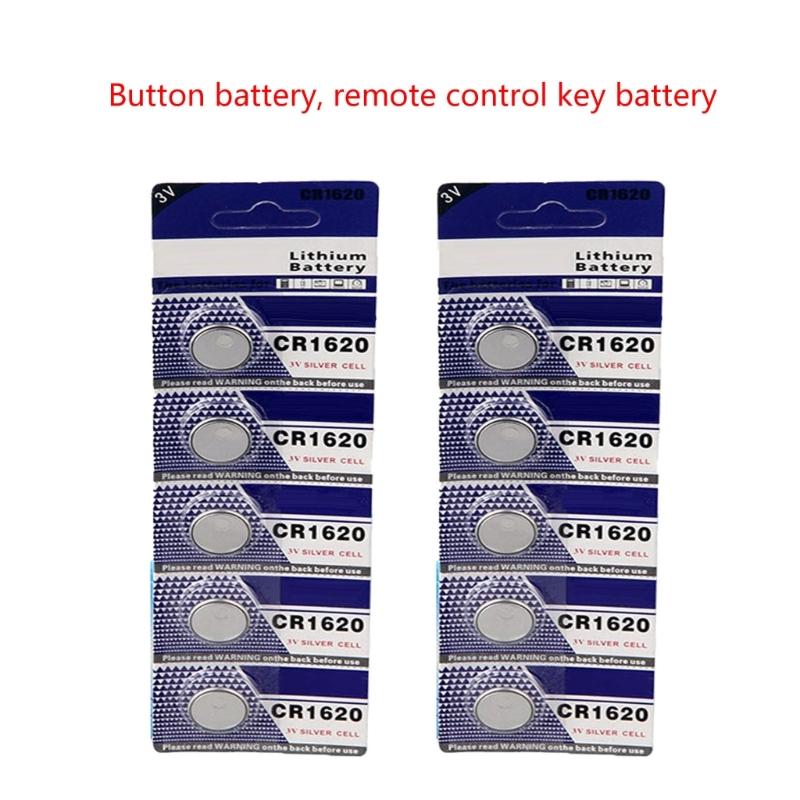 Reliable 3V CR1620 Lithium Battery Coin Cell Button Batteries for Low Power Devices Electronics (Pack of 5PC/10PC)
