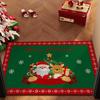 Christmas Loop Pile Non-slip Doormat: Wear-resistant, Cuttable, Ideal for Home Entrances
