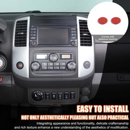 Carbon Fiber Volume Adjustment Knob Ring Trim Sticker For Nissan Frontier 05-21