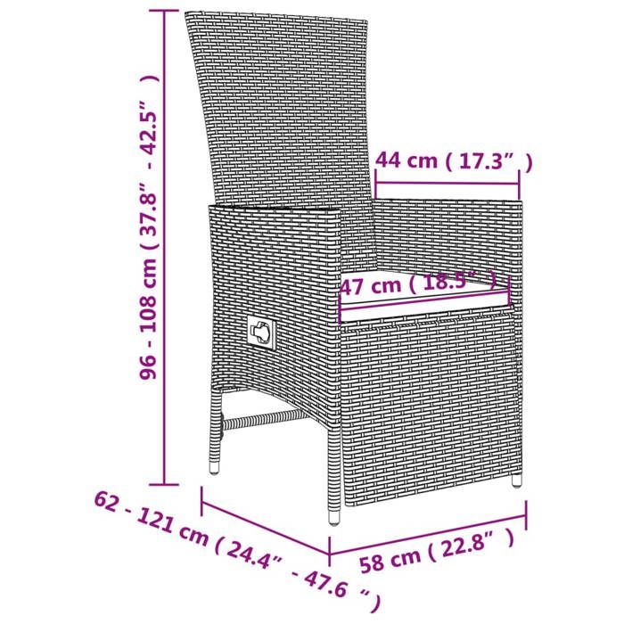 VidaXL Ensemble à manger de jardin et coussins 9 pcs beige Poly rotin, ensemble de salle à manger, ensemble de salle à 3157579