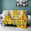 Custom Name,Pikachu Printed Flannel Blanket, soft throw for bedroom sofa, washable, Christmas present, great gift.