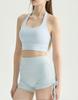 Women's Twisted Back Halter Yoga Tank With Built-in Bra Pads, Slimming Cropped Top for Pilates & Fitness